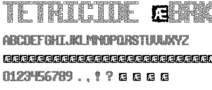 Tetricide (BRK) font